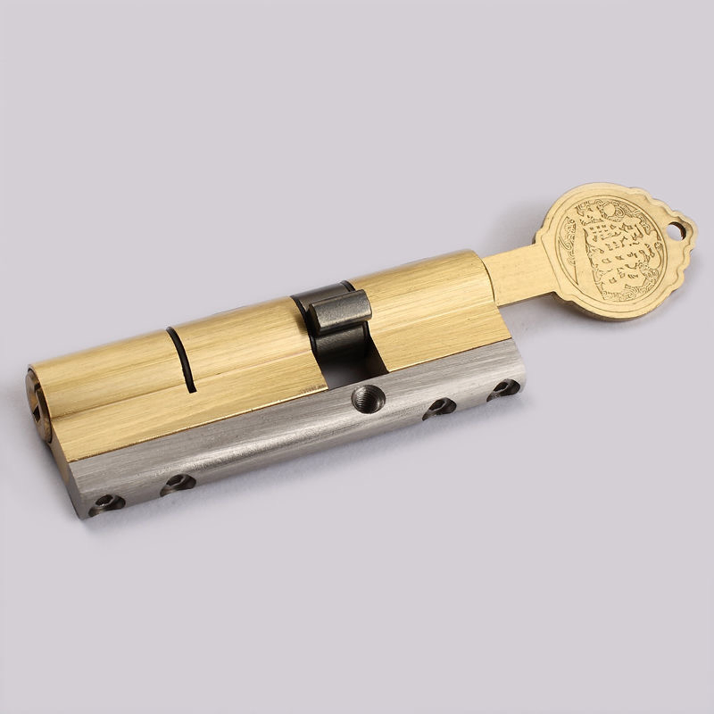 High Security Double Pins Pure Copper Door Lock Key Cylinder with Snake Keys