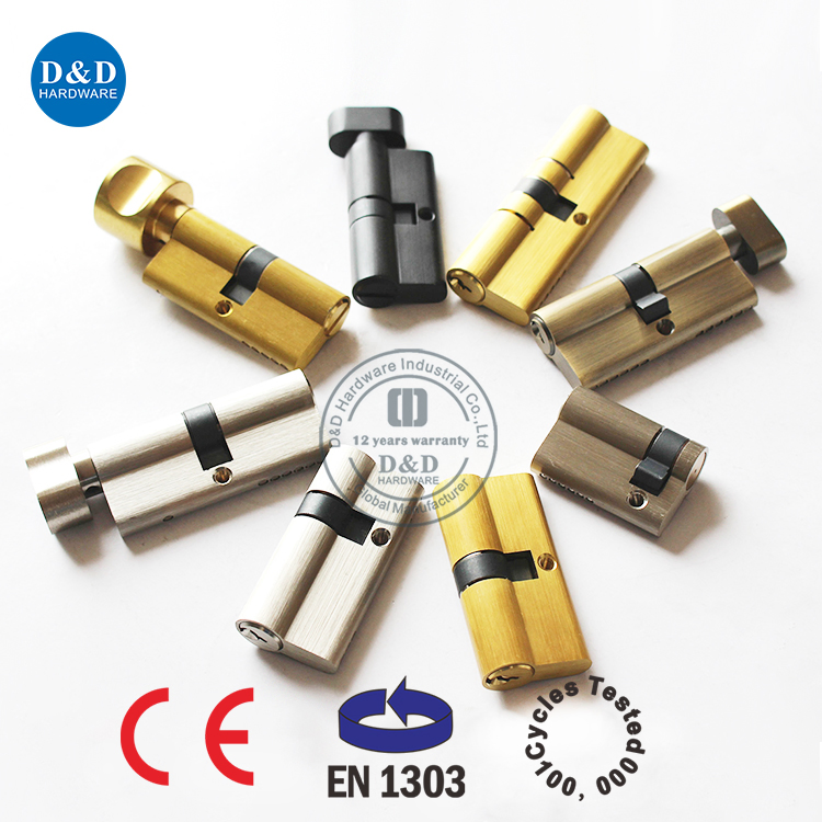 BS En1303 Fire Rated Master Key Euro Profile High Security Mortise Lock Core Solid Brass Entry Entrance Metal Door Single Half Double Thumb Turn Lock Cylinder