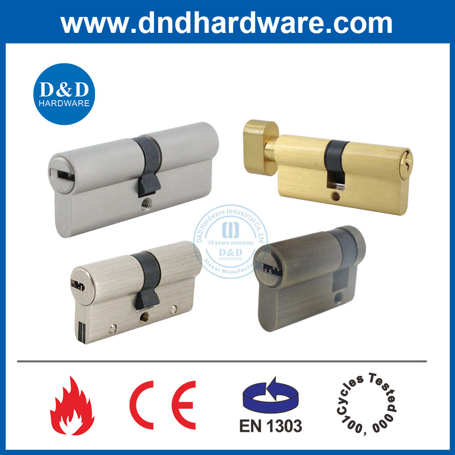 BS En1303 Fire Rated Master Key Euro Profile High Security Mortise Lock Core Solid Brass Entry Entrance Metal Door Single Half Double Thumb Turn Lock Cylinder