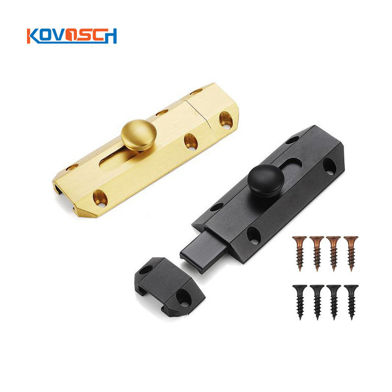 Heavy Duty Gate Lock Security Door Bolt Surface Mounted Sliding Bar Latch