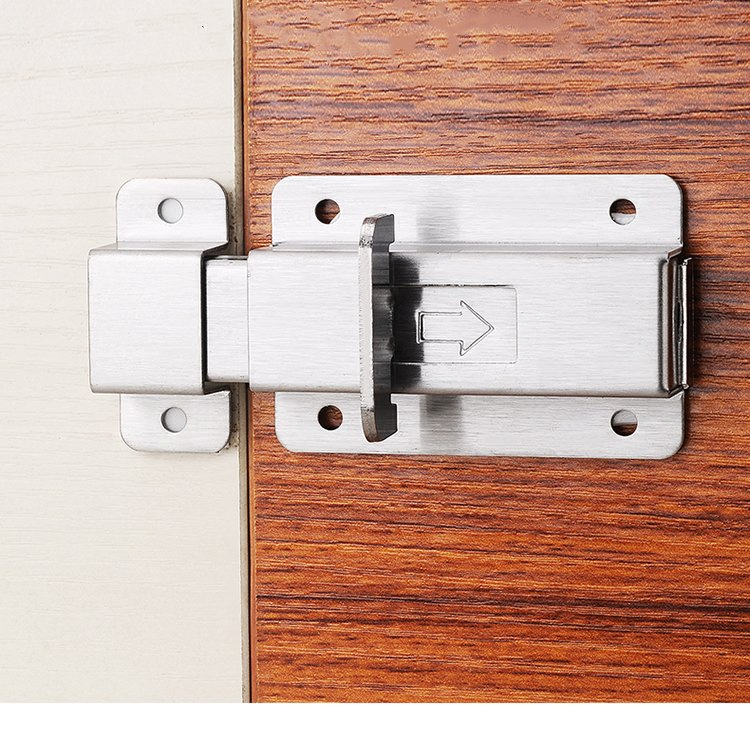 Stainless Steel Door Safety Bolt Anti-Theft Wooden Door Bolt Safety Sliding Door Bolt Lock