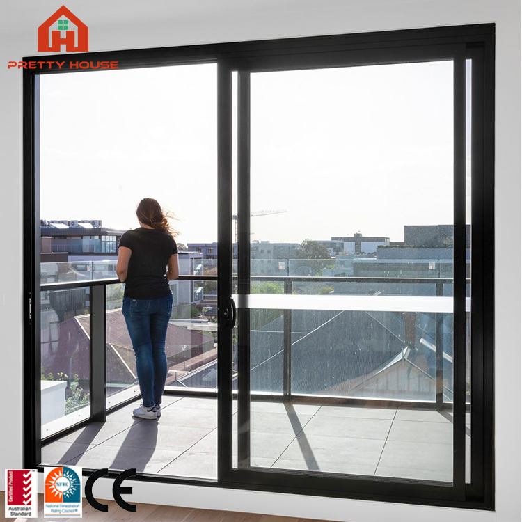 Slim Narrow Modern Style Stainless Steel Aluminum Sliding Door