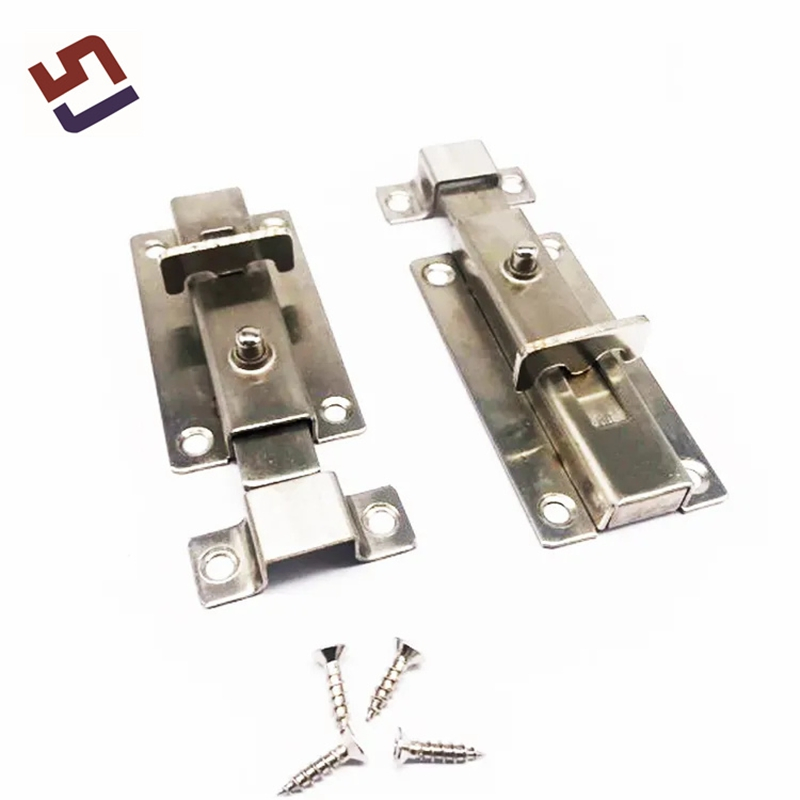 Door Security Spring Loaded Latch Automatic Barrel Bolt with Pressing Button