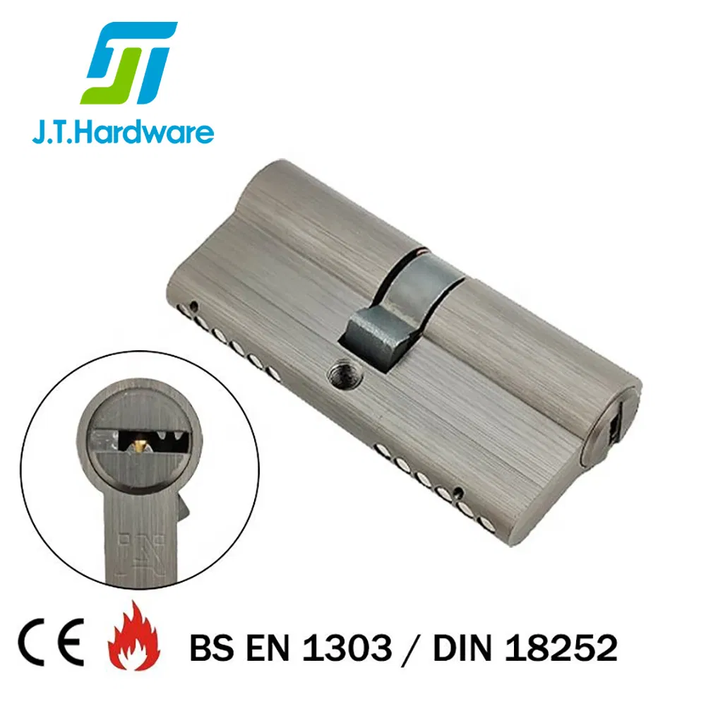 Modern CE Fire Rated Wood Door Hardware Euro 12 Pins Solid Brass Double Keys Cylinder Security Anti-Drill Door Lock Cylinders