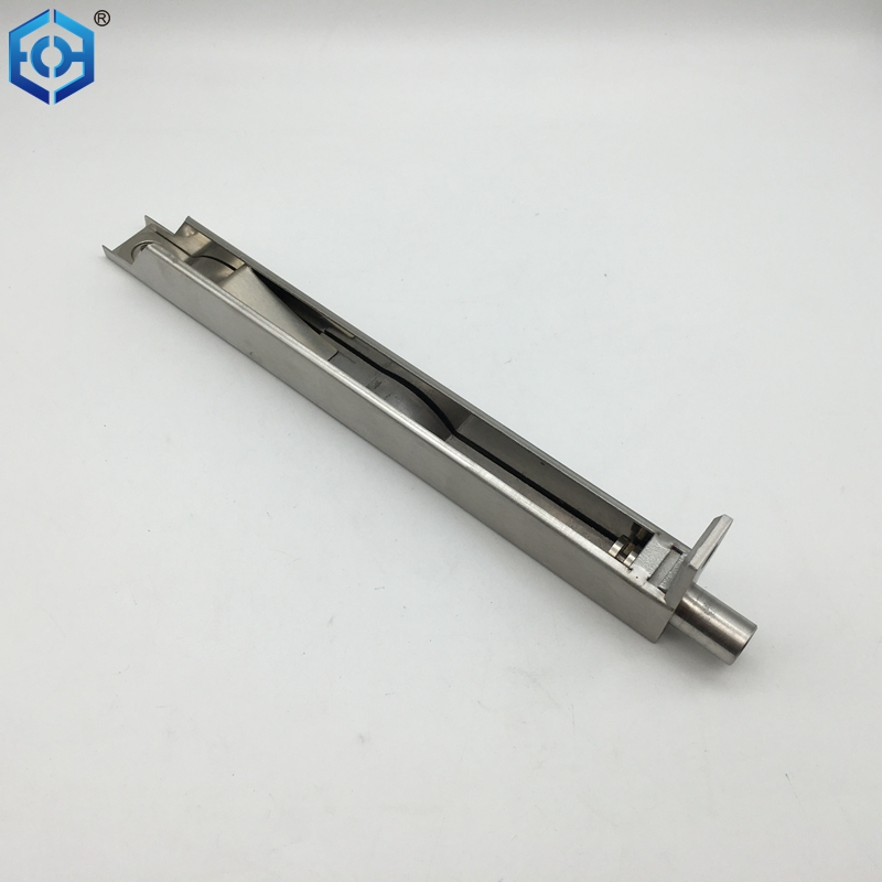 6 in. Satin Nickel Square Corner Stainless Steel Flush Bolt