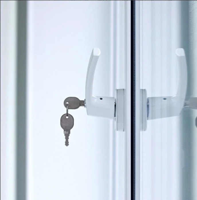 UPVC Window Door Hardware Accessories White UPVC Door Handle for Casement Door and Sliding Door with Lock Indoor Aluminum Handles Lock