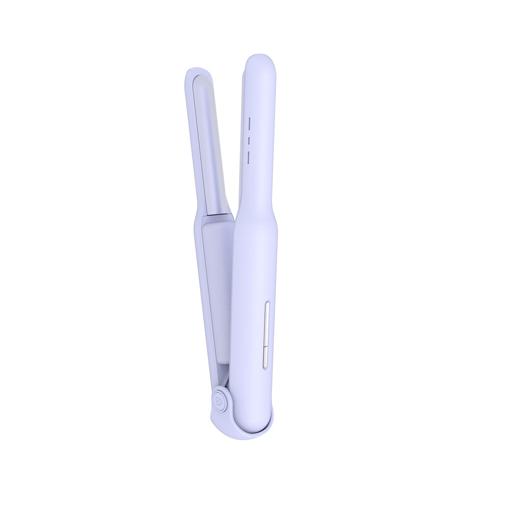 Rechargeable Wireless LED Display Hair Straightener Curling Iron Ceramic Coating Fast Heating Hotel Use Spanish Language Support