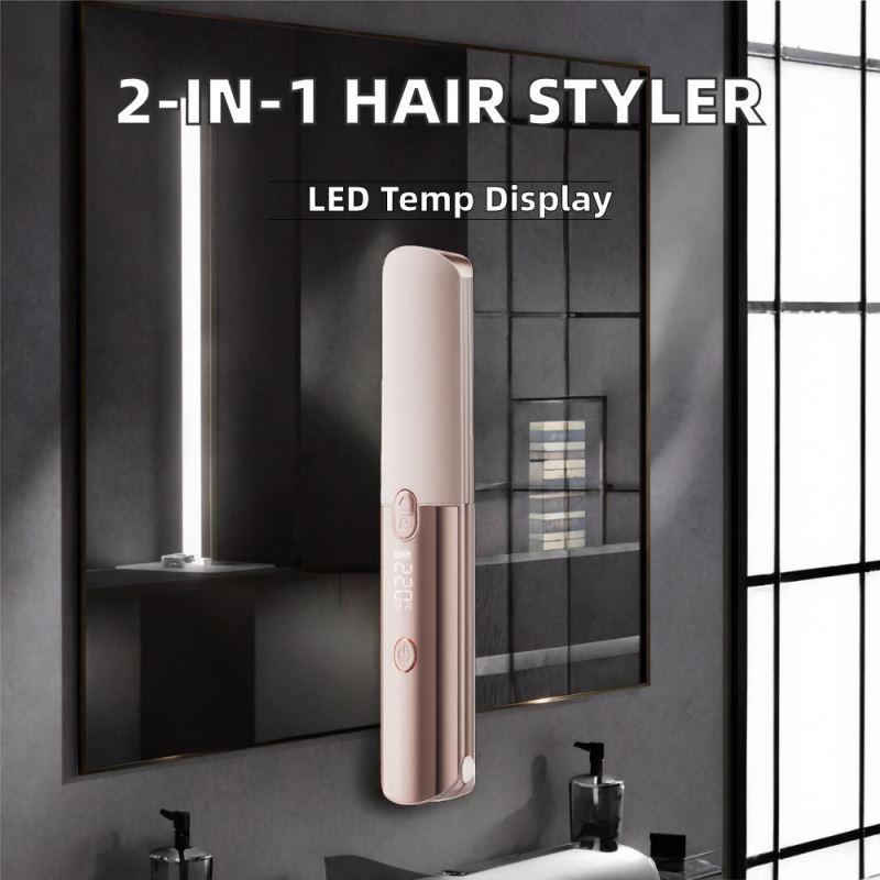 Portable Curling Iron Automatic Mini Wand Roller Styler Purple Steam Tongs Machine for Curly Hair for RV Use Hair Curler