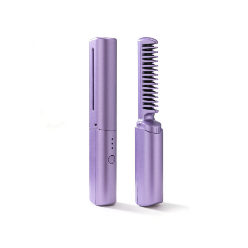New Design Customized Portable Charging Cordless Curling Iron Professional Straightening Comb