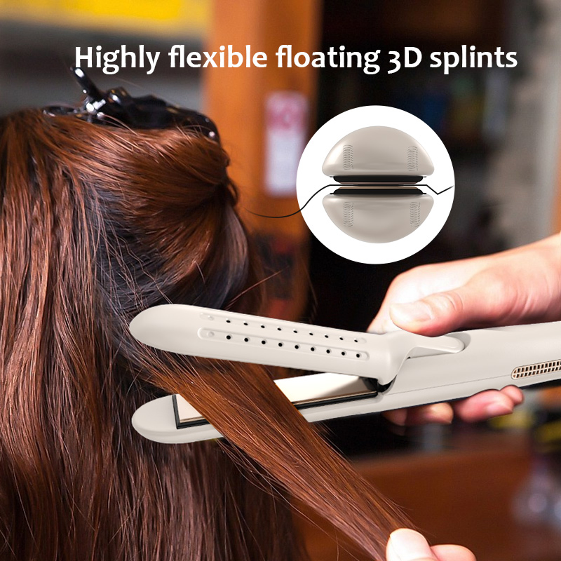 2-in-1 Ceramic Titanium Cooling Airflow Shaping Straight Hair and Curling Iron for Long-Lasting Styling