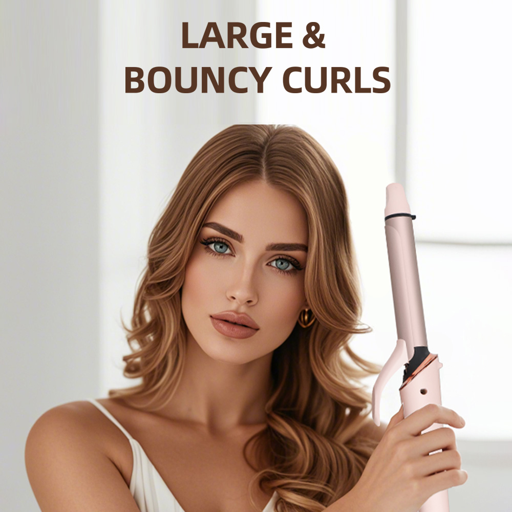 JAYSUNNY 32 mm 1.25 Inch Ceramic Long Barrel Beach Hair Waver Curling Wand Iron Professional Hair Curler