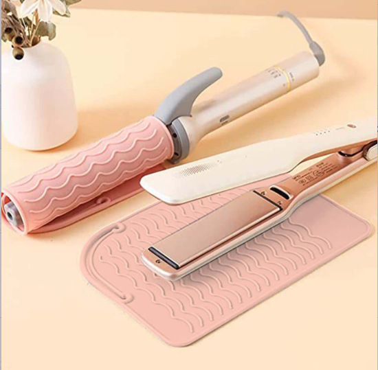Hot Selling Hair Curler Hair Divider Perm Rods Heat Proof Silicone Mat Heat Insulated Silicon Iron Pad