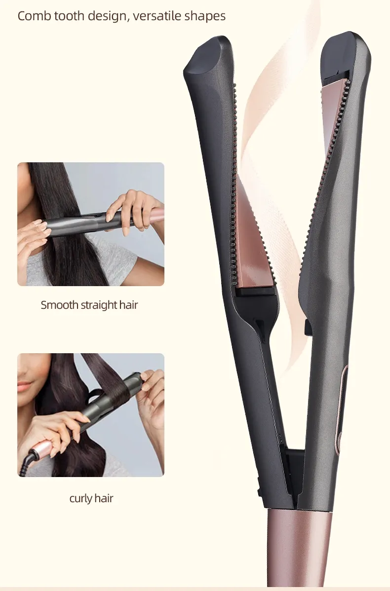 Ultra-Smooth Titanium Coated Two-in-One Spiral Curling Iron with Variable Barrel Sizes and Advanced Heat Protection
