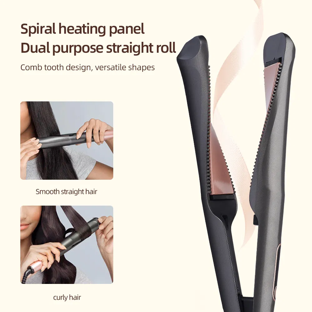 Ultra-Smooth Titanium Coated Two-in-One Spiral Curling Iron with Variable Barrel Sizes and Advanced Heat Protection
