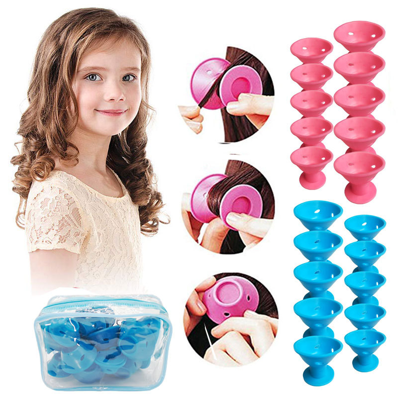 Silicone Mushroom Hair Curler, No Heat Hair Curling Rod, Soft Reusable DIY Curling Tool for Women