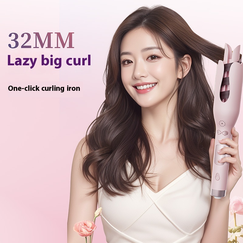 New Smart Voice Automatic Curling Iron Hair Styler Non-Damaging Long-Lasting 32MM Large Waves LED Temperature for Dormitory