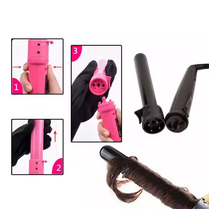 PTC Ceramic LCD Temperature Display Electric 5-Tube Change Curling Iron