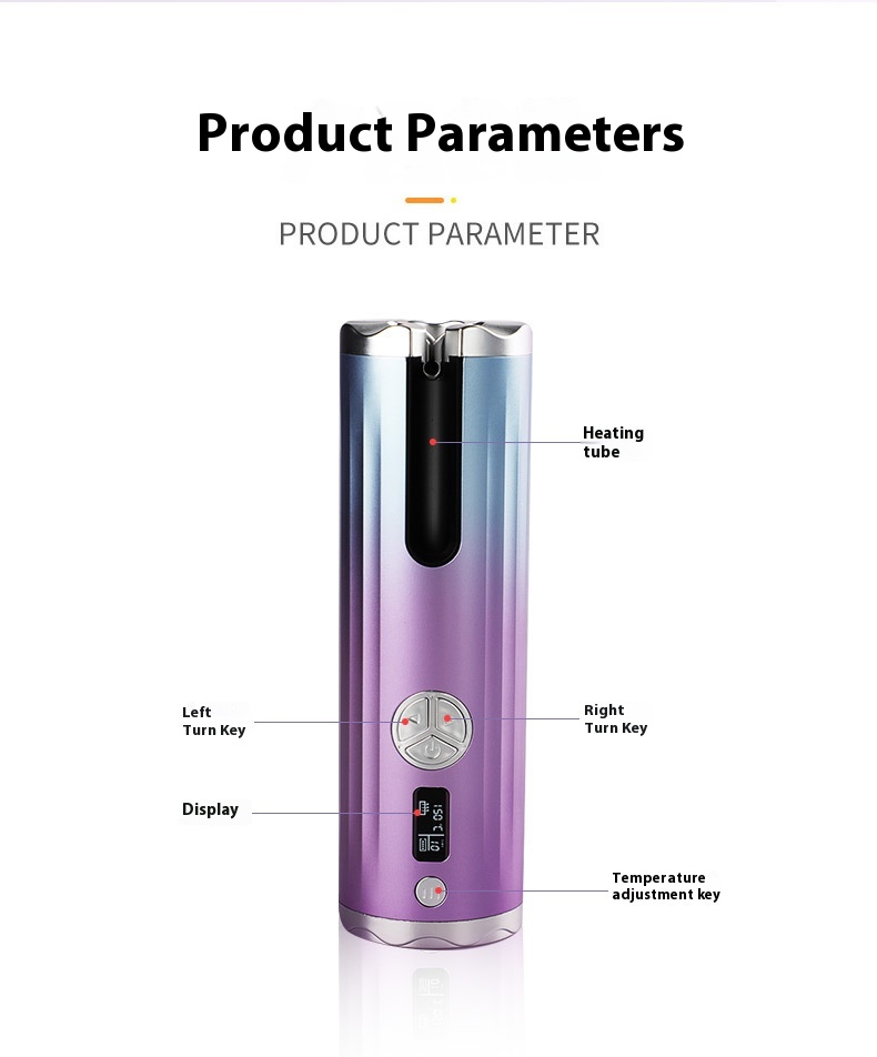 Portable Mini Wireless Automatic Curling Iron Gentle Hair Styling Multi-Purpose Tool Durable Negative Ion Lazy Big Wave Feature