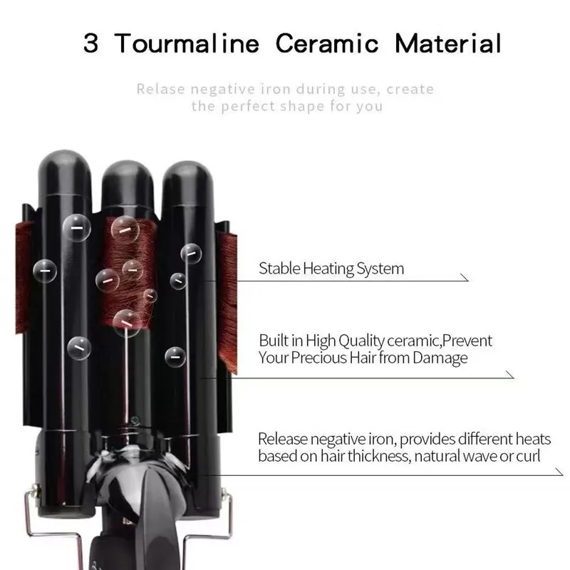 Professional Wholesale Ceramic Curling Iron LCD Display Straight Curling Iron