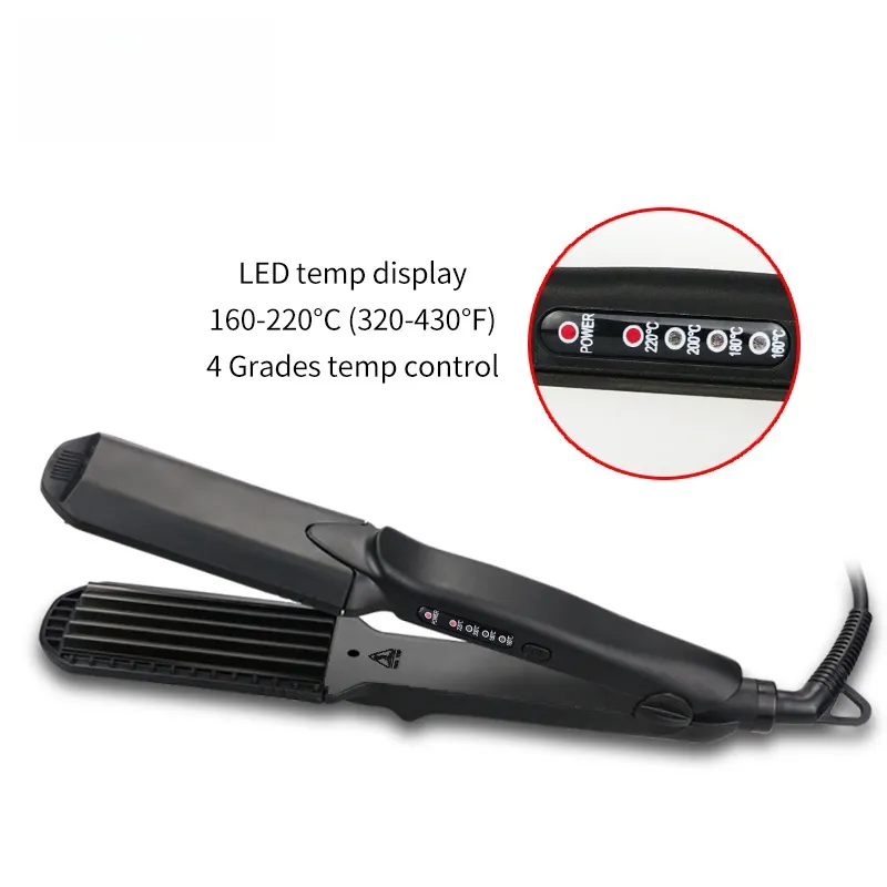 Beauty Salon Equipment Jet Black Titanium Flat Iron Hair Straightener Curling Iron