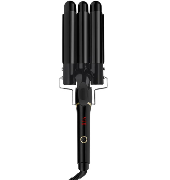 Professional 3 Barrels Triple Wavers Curling Iron LCD Tourmaline Wave Plate Hair Curler High Quality Digital Hair Curling Iron