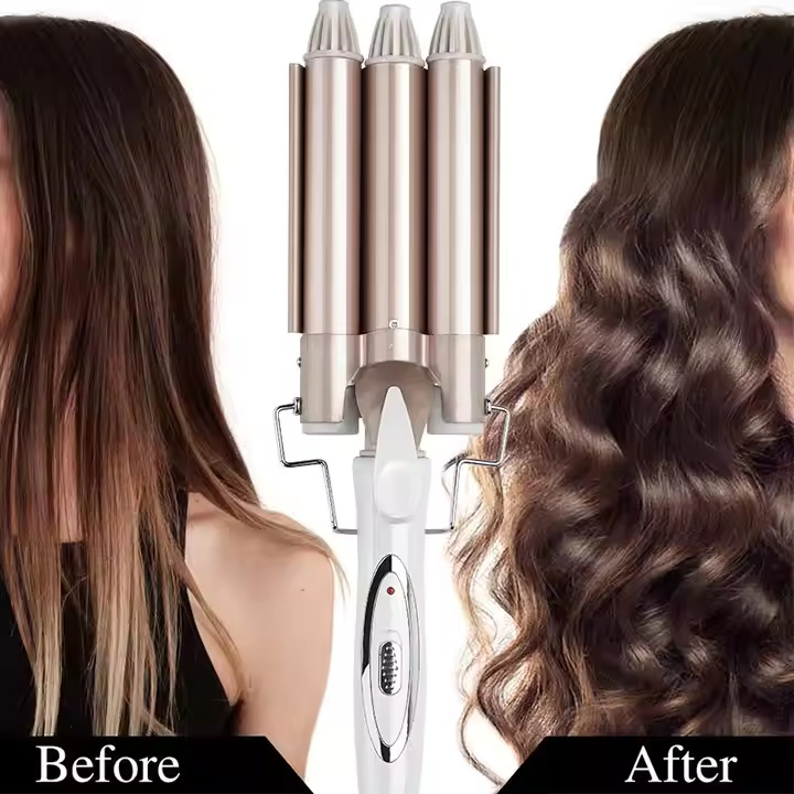 Fast Heating Ceramic PTC Hair Styling Tool Automatic Hair Curler Stick Electric Curler Portable Big Wave Rotating Hair Curling