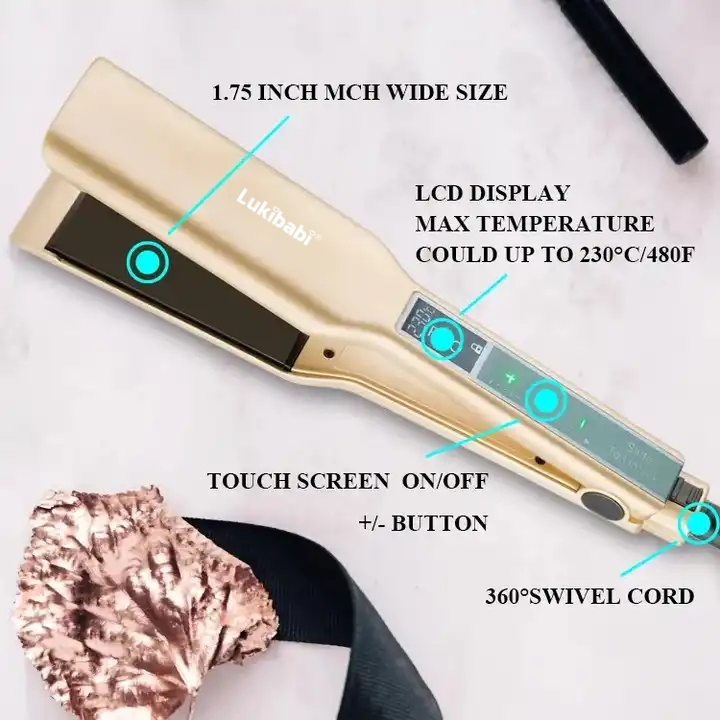 Professional Salon Hair Straightener Ceramic Titanium Straightening Flat Iron Skilful Manufacture 2-in-1 Curling Iron