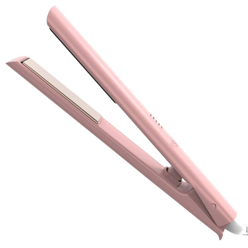 Portable Professional Titanium Plate with Two in One Straight Hair and Curling Iron LED Display Screen for Hair Care and Hairdressing Factory Price