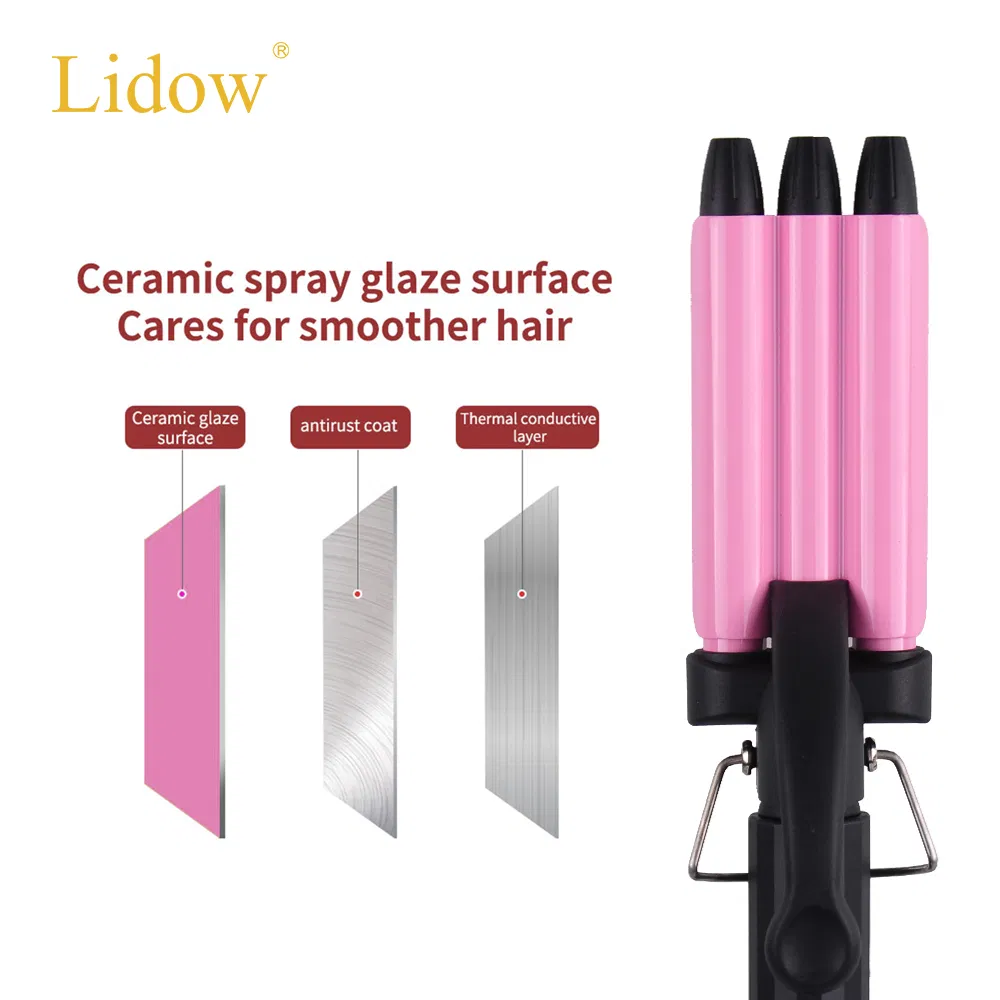Mini Portable Triple Barrel Hair Waver Iron