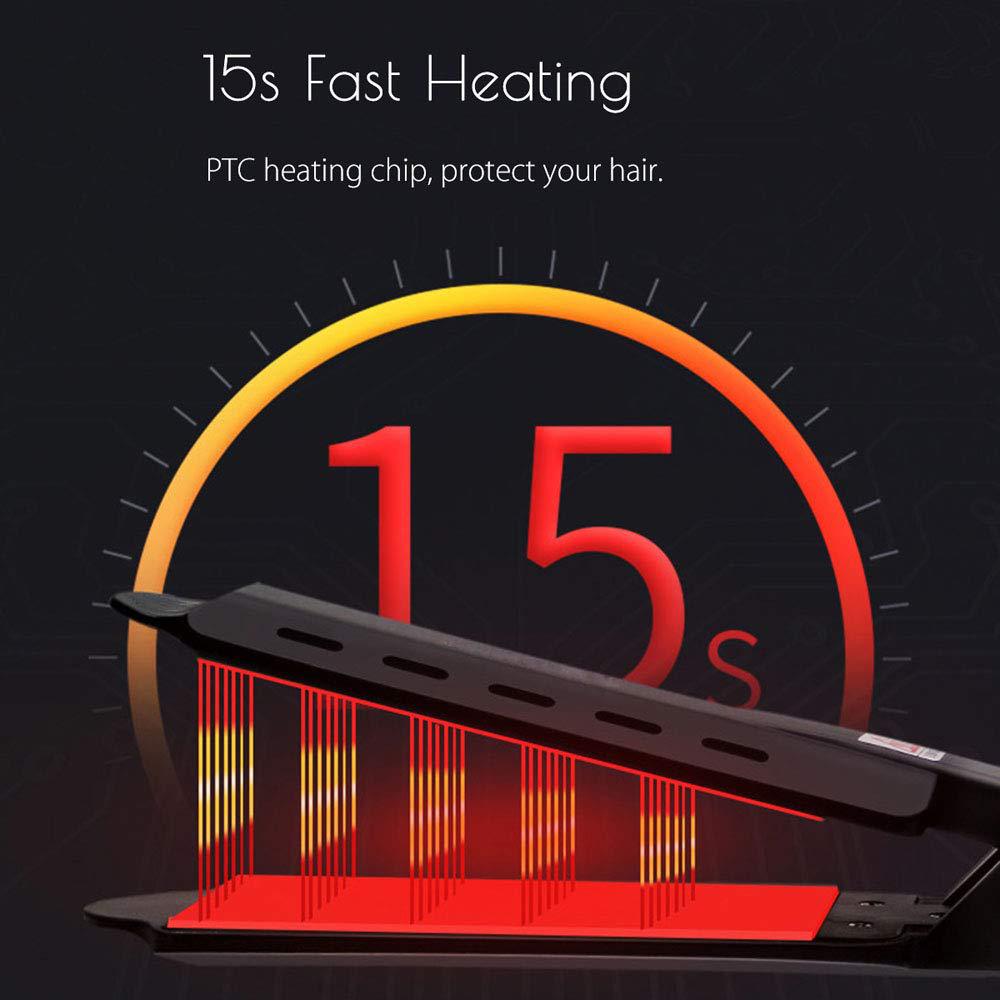 Ceramic Tourmaline Steam Hair Straightener Curling Iron Electric Household Flat Iron with Temperature Regulation Widening Plate