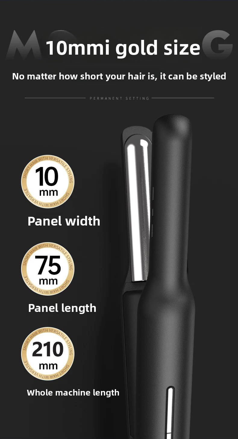 Rechargeable Wireless LED Display Hair Straightener Curling Iron Ceramic Coating Fast Heating Hotel Use Spanish Language Support