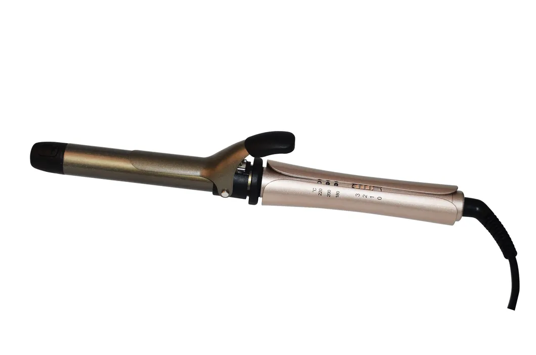 Hair Korean Rotating Straightening and Curling Iron with Brush