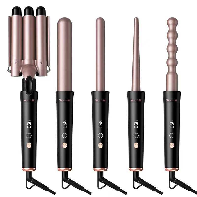 Professional OEM/ODM Cordless Ceramic Hair Curling Iron Fast Heating PTC Heater LCD Temperature Display Adjustable Control