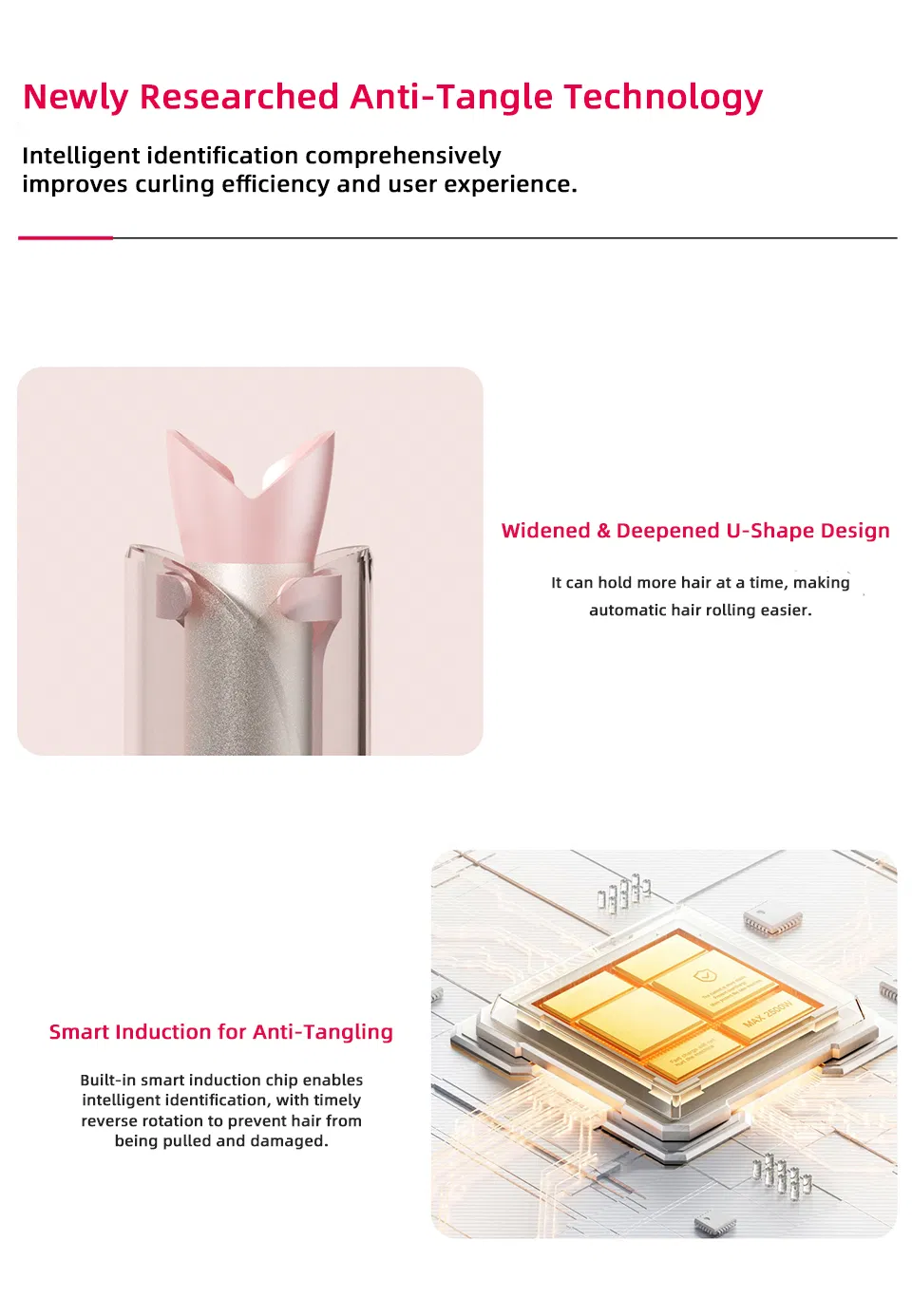 Wireless Automatic Hair Curler with Smart Temperature Control