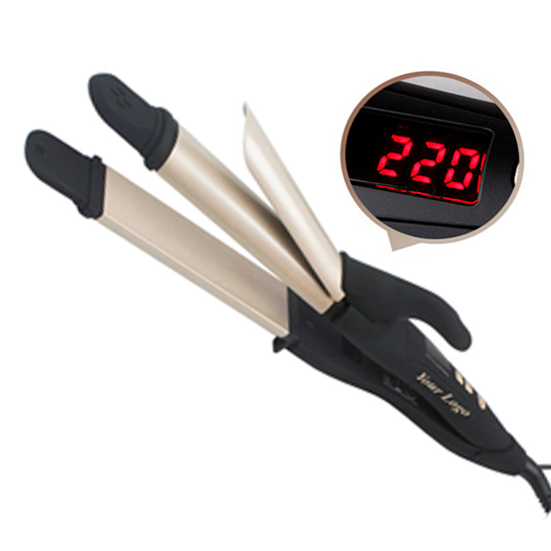 Titanium LCD Private Label 2 in One Curling Iron (BD-002)