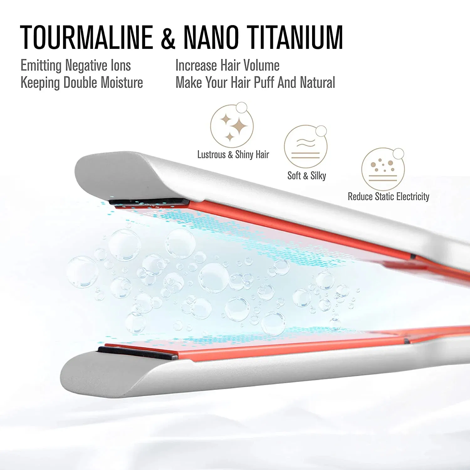 Professional Salon Hair Straightener Ceramic Titanium Straightening Flat Iron Skilful Manufacture 2-in-1 Curling Iron