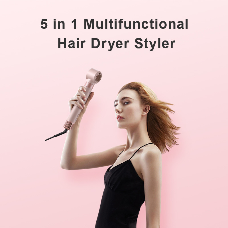 New Arrival 5 in 1 Hot Air Brush Styler High Speed Hair Dryer High Power Hot &amp; Cold Wind Interchangeable Heads Direct From Original Factory
