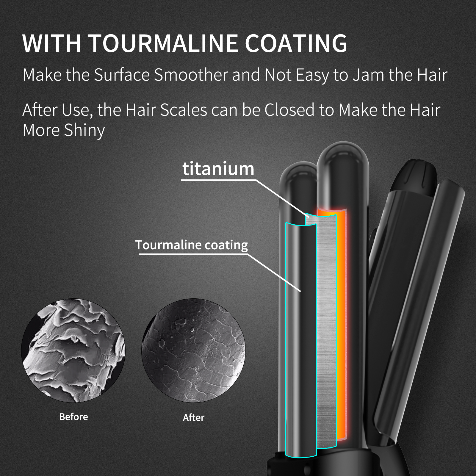 Professional Electric 22mm Ceramic 3-Barrel Curling Iron LCD Temperature Control Rapid Warming MCH Heater Big Wave Waver Wand