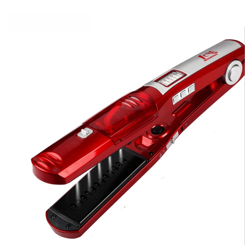 Hot-Selling Professional Salon and Home Use Ceramic Coated Steam Hair Straightener &amp; Curler Straightening &amp; Curling Iron