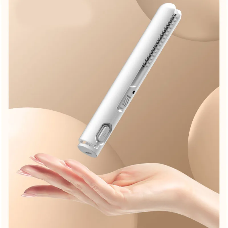 USB-Powered Mini Dual Styler Portable Straightener Curler Iron Curling Iron