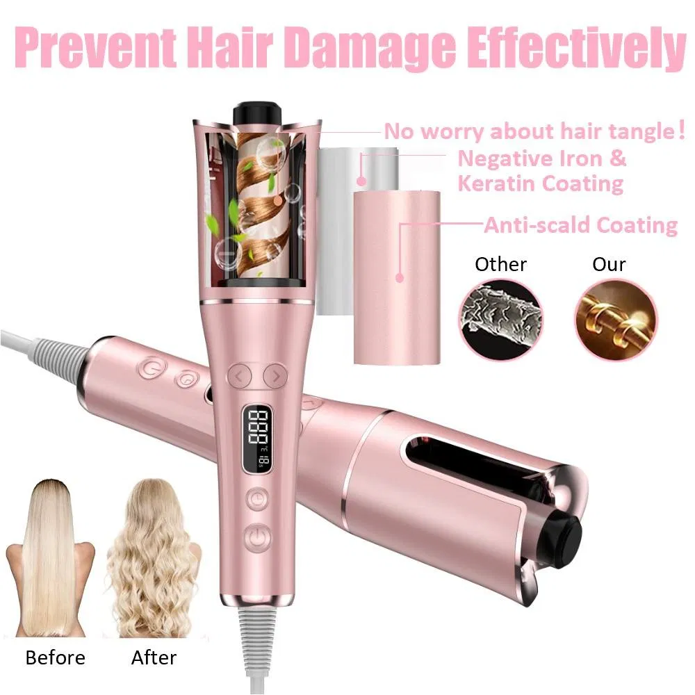 Ceramic Ionic Automatic Hair Curling Iron Anti-Stuck Auto Rotating Curling Wand Hair Curler
