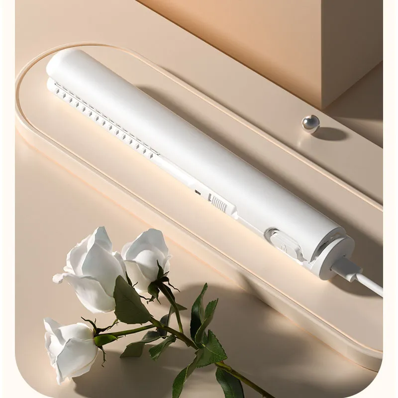USB-Powered Mini Dual Styler Portable Straightener Curler Iron Curling Iron