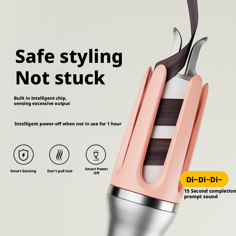 360&deg; Rotating Cord Automatic Hair Curler 32mm Barrel with 4 Heat Settings &amp; 60-Min Auto Shut Off Tangle-Free for Home &amp; Travel