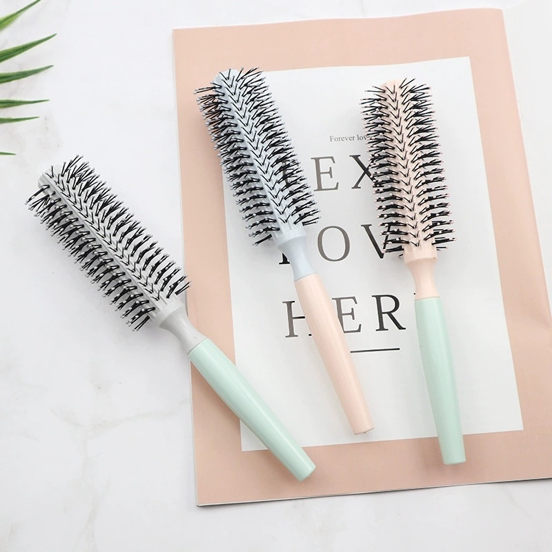 Round Rolling Curling Brush Random Color Massage Anti Static Hair Brush Dry Wet Hair Comb Salon Hairdressing Styling Hair Tools