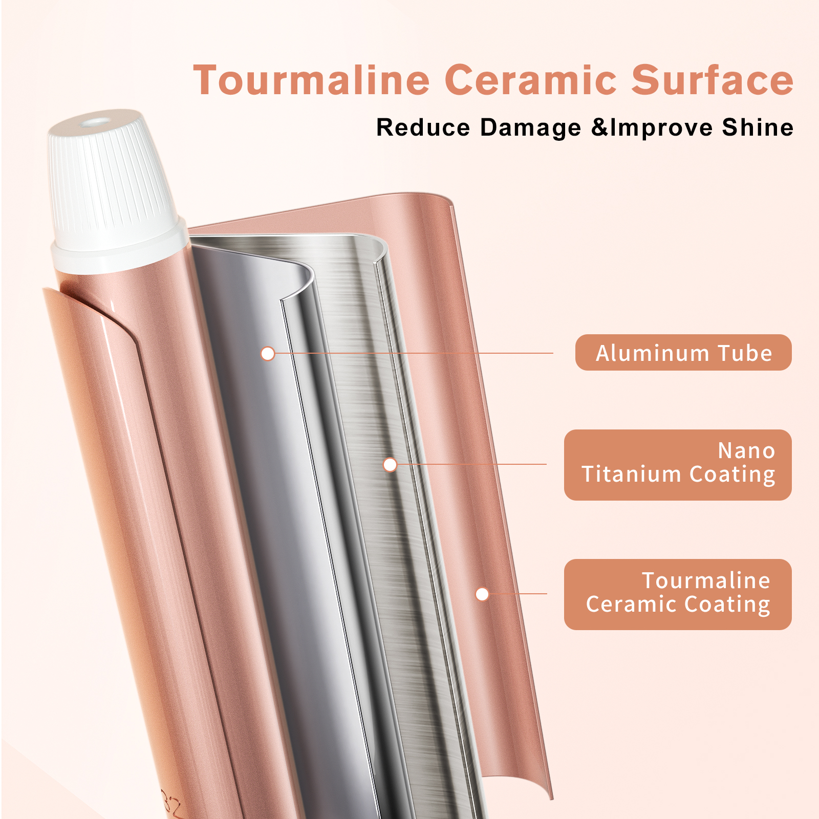 Professional Salon Ceramic Electric Hair Curling Iron Automatic Curling LCD Temperature Display Brand 110-240V 230C/450F