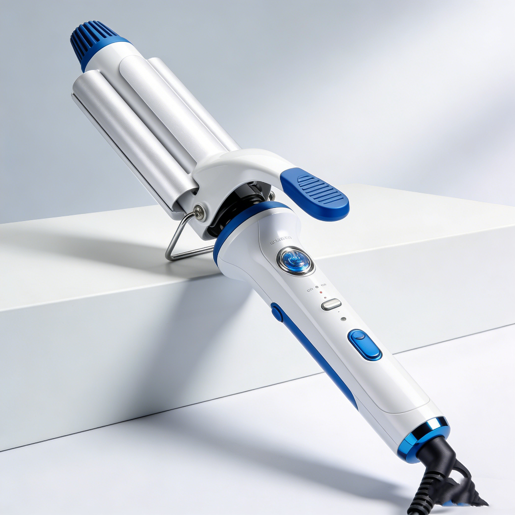 New-Style Hair Curler &amp; Straightener 2-In-1 Automatic Spiral Curling Iron with Rotating Function and LCD Screen