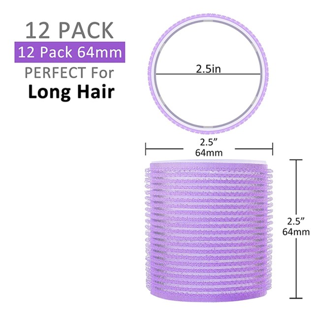Custom Hair Roller Self-adhesive Hair Curler Hook and Loop Tape Sticky Curling Rod