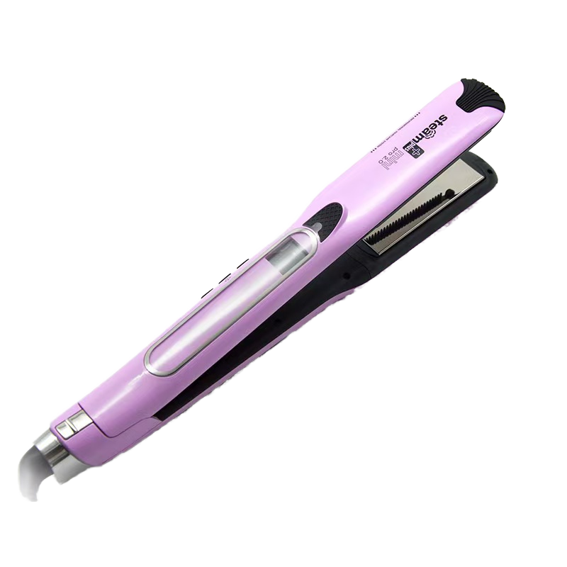 Adjustable Temperature Titanium Steam Hair Curler Straightener Brush Home Flat Iron Straightener Hot Comb Hair Tools
