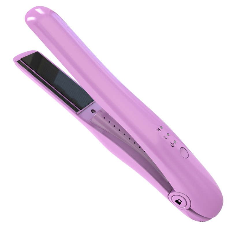 Portable Fast Heating 2 in 1 Multi-Functional Cordless Mini Wireless Hair Straightener Curling Iron for Hair Styling