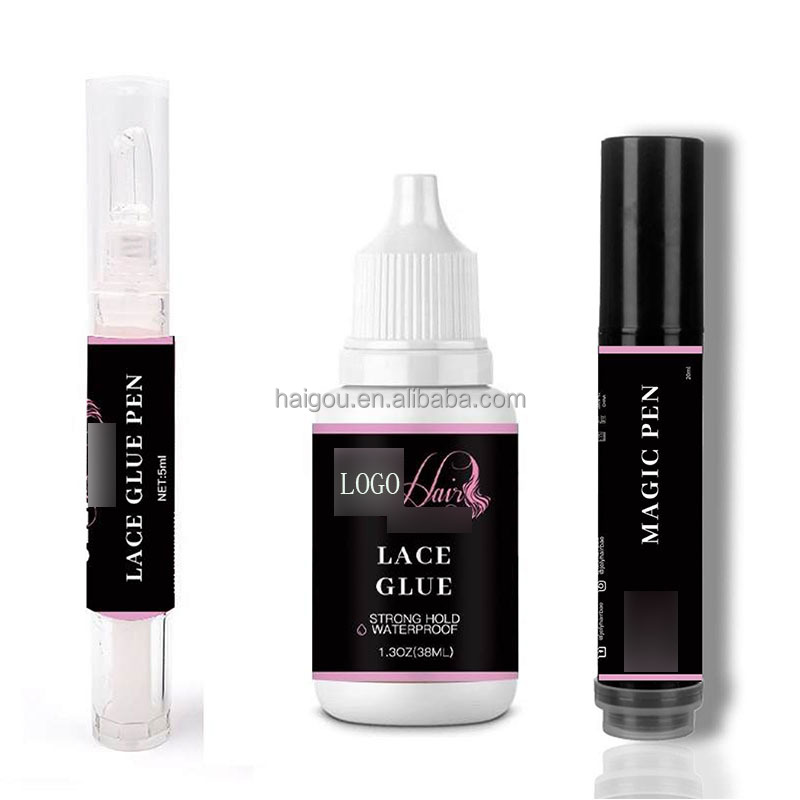 Hair Styling Extension Tools Set With Lace Glue Pen With Custom Logo